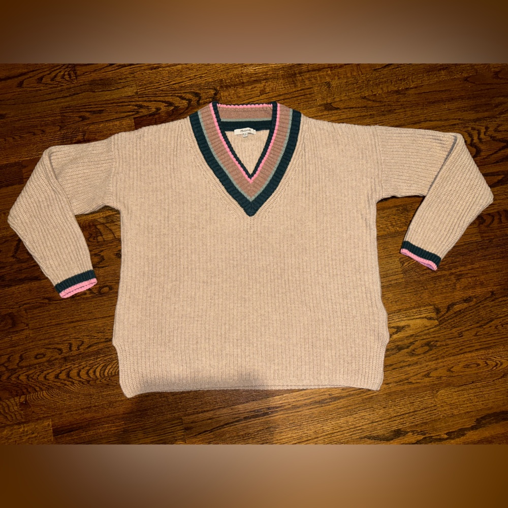 Madewell chunky knit V-neck sweater